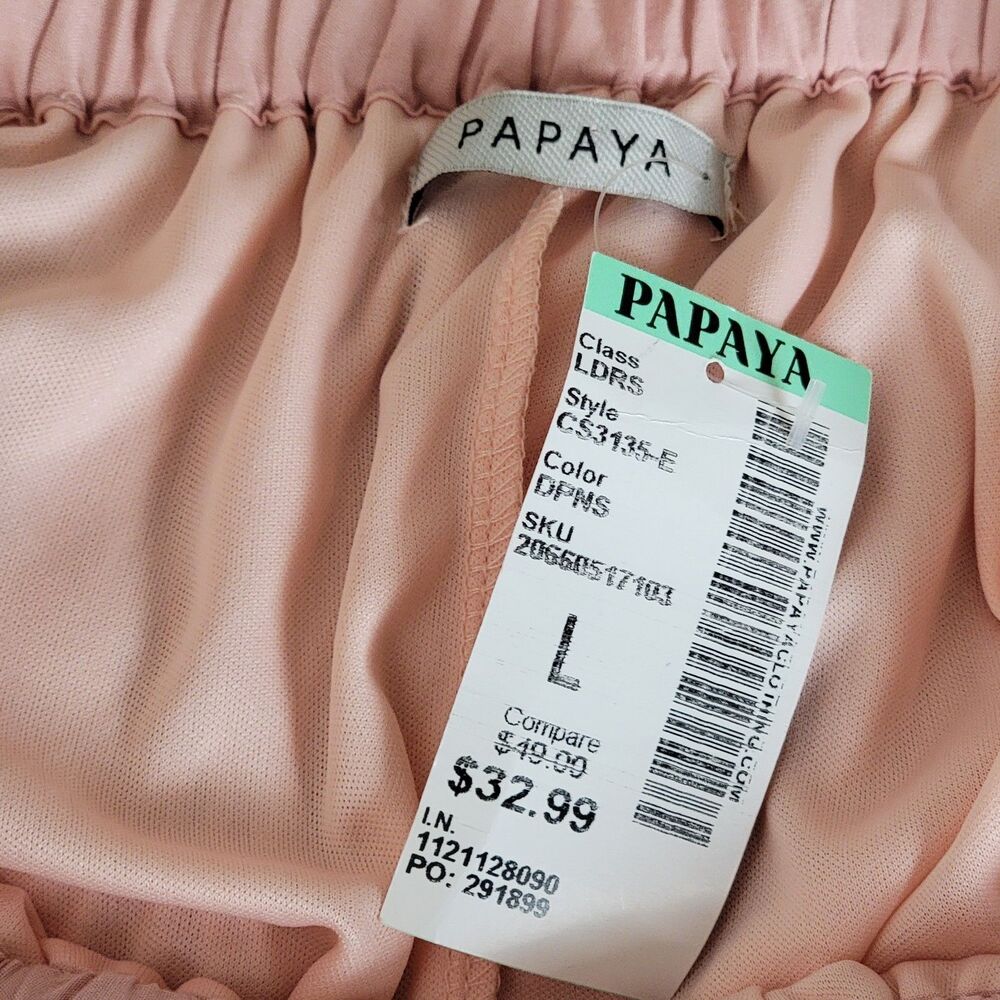 Papaya Maxi Dress Women's Large Pink Crochet Lace Bohemian Sleeveless Summer NWT - Picture 5 of 9